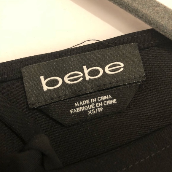 Black Criss-Cross Bebe Top - Picture 6 of 6